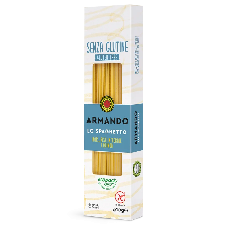 Armando lo Spaghetto Pasta con Mais Riso Integrale e Quinoa Senza Glutine 400 g