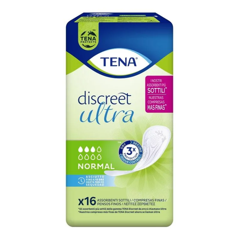 Tena Discret Ultra Normal Assorbenti per Incontinenza 16 pezzi