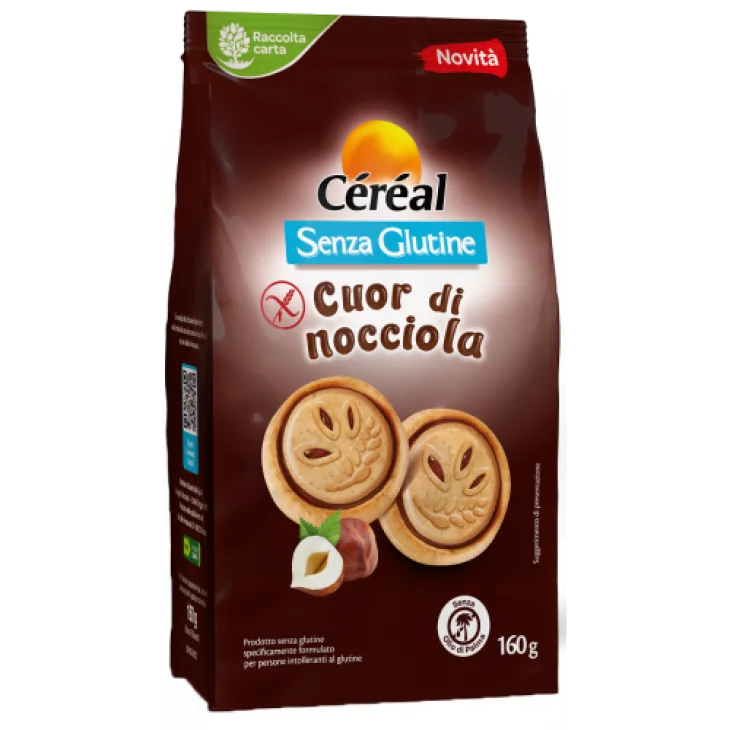 Cèrèal Cuor di Nocciola Biscotti senza glutine 160 g