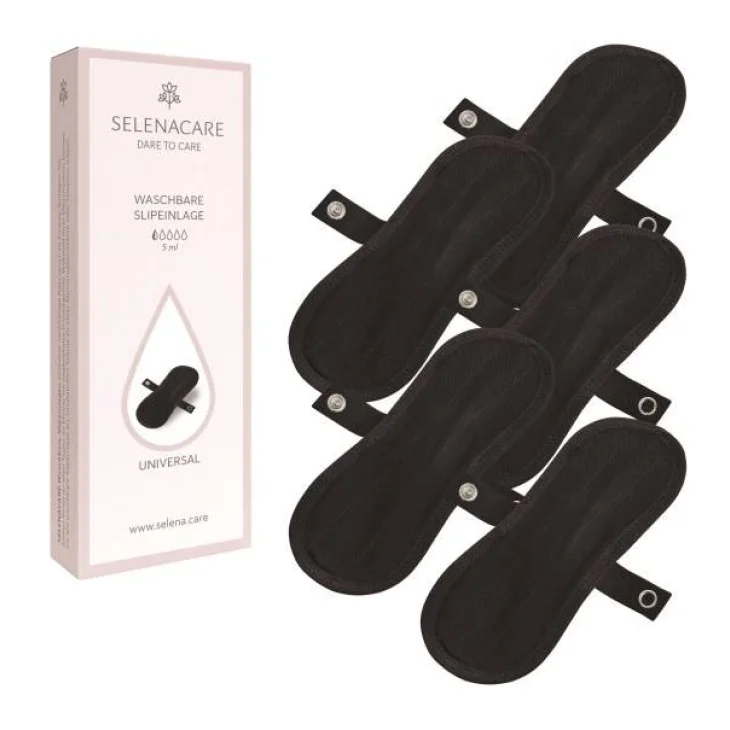 Selenacare Salvaslip Lavabile Nero Taglia Unica 5 Pezzi