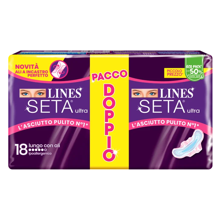 Lines Seta Ultra Assorbenti Lunghi 18 pezzi