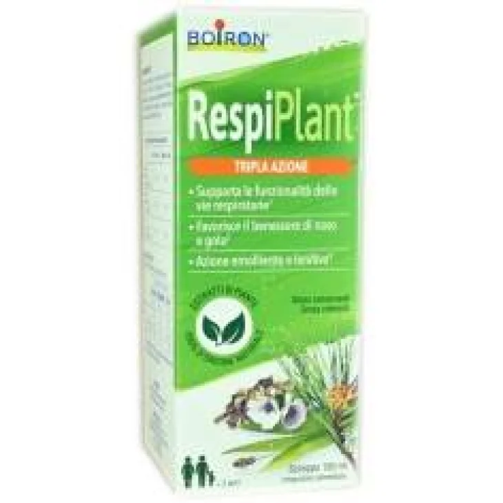 Boiron Respiplant Sciroppo Naturale per Tosse e Mal di Gola 150 ml