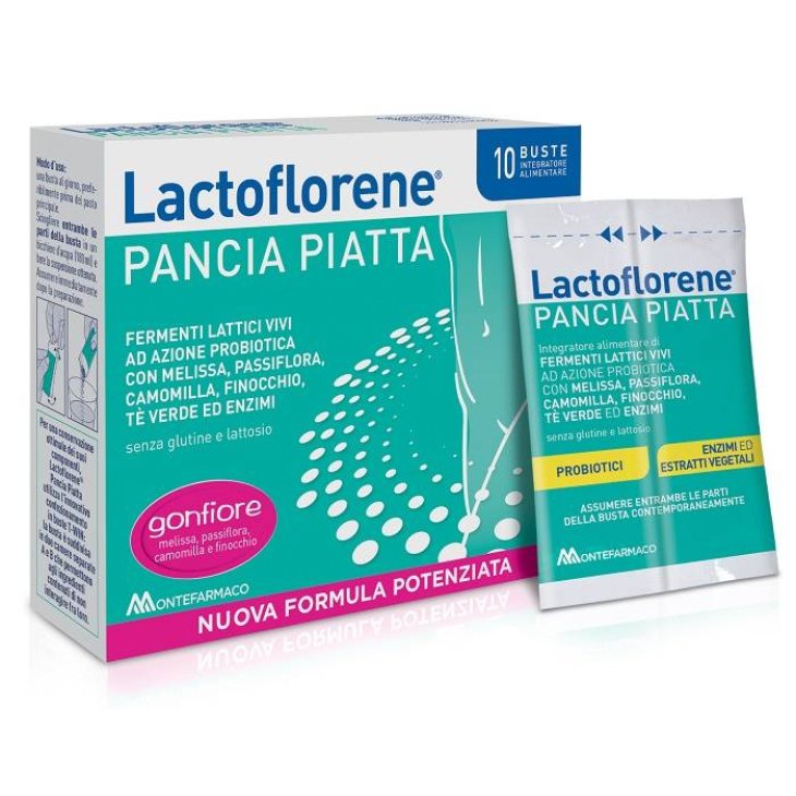 Lactoflorene Pancia Piatta Integratore Anti Gonfiori Addominali 10 bustine