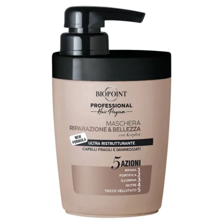 Biopoint Maschera Riparazione e Bellezza Ultra Ristrutturante per Capelli Fragili 300 ml
