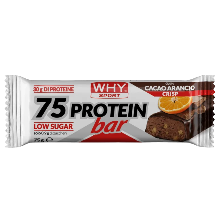 Whysport 75 Protein Bar Barretta Proteica Gusto Cacao e Arancio Crisp 75 g