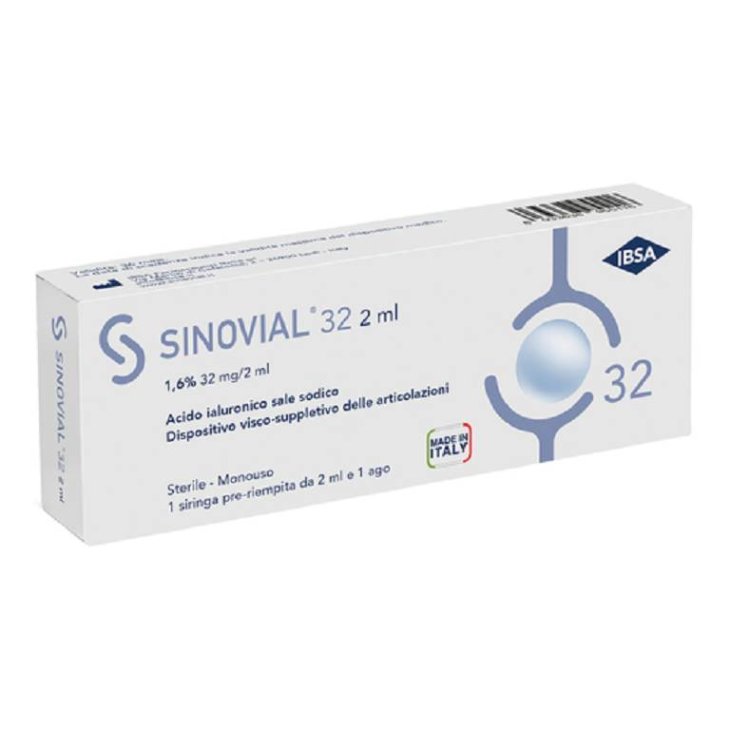 Ibsa Sinovial 32 Siringa Pre-Riempita di Acido Ialuronico 1,6% per Articolazioni 1 pezzo