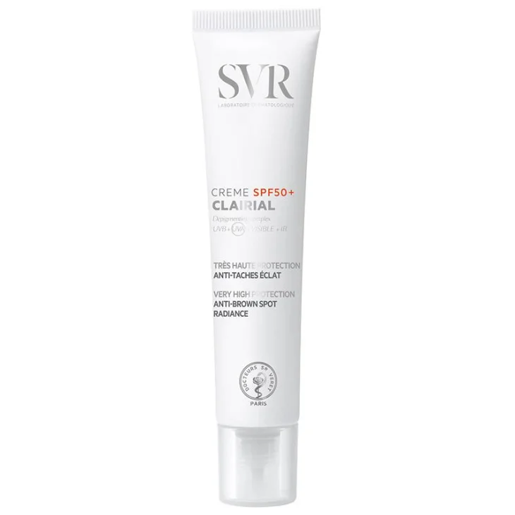 SVR Clairial Creme SPF50+ Protezione Solare Viso Anti-Macchie Illuminante 40 ml