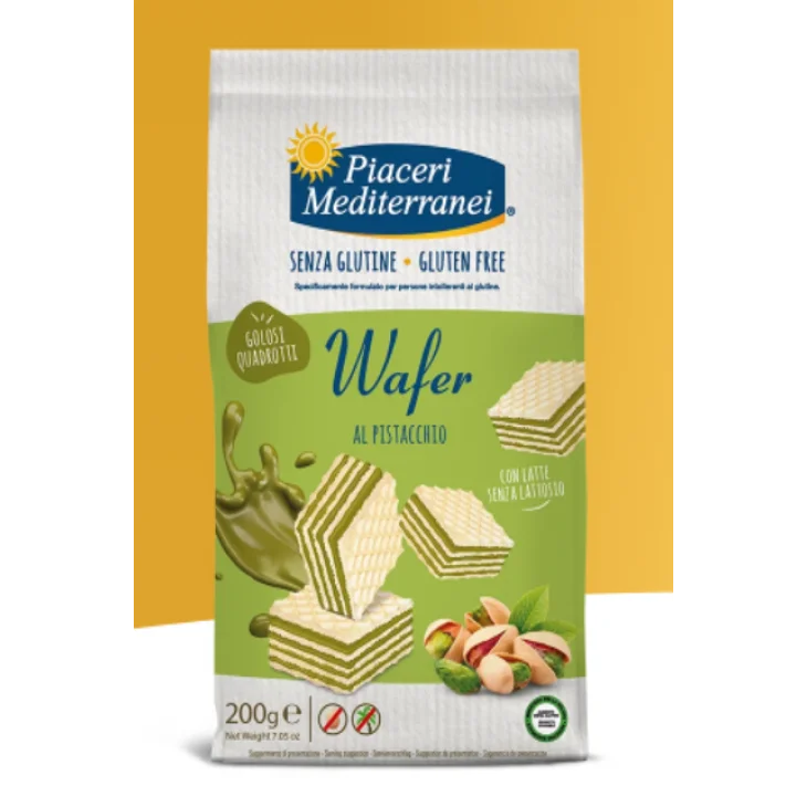 Piaceri Mediterranei Wafer al Pistacchio Senza Glutine 200 g