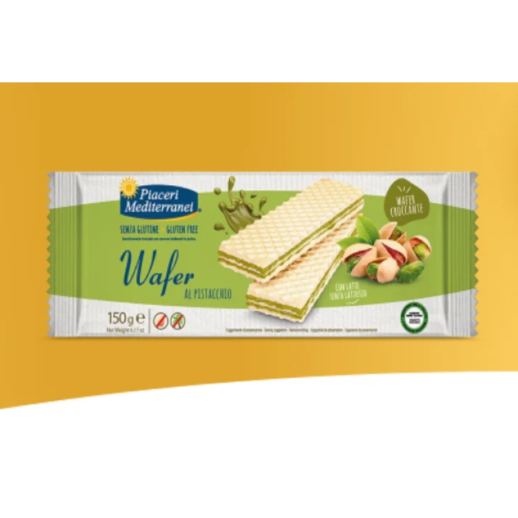Piaceri Mediterranei Wafer al Pistacchio Senza Glutine 150 g