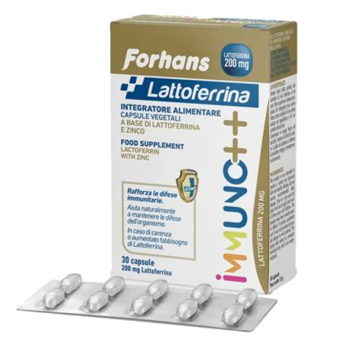 Forhans Lattoferrina Immuno++ Integratore di Lattoferrina 200 mg 30 capsule