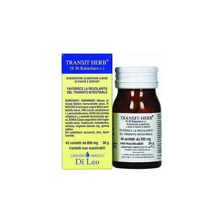 Di Leo Transit-Herb S 36 Rabarbaro Integratore per il Transito Intestinale 40 compresse