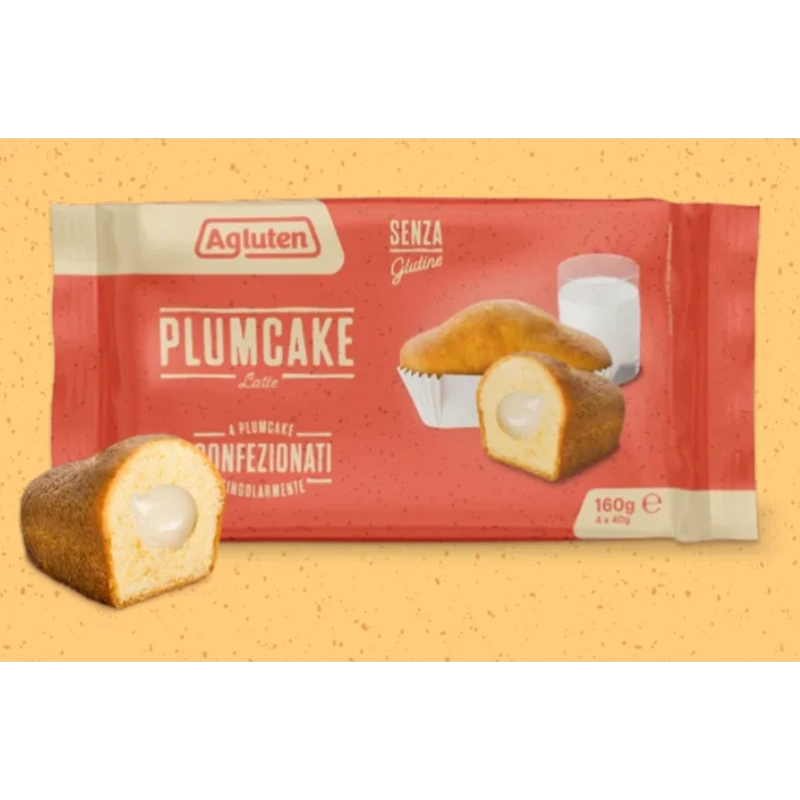 Agluten Plumcake al Latte Senza Glutine 4 X 40 g taglio prezzo