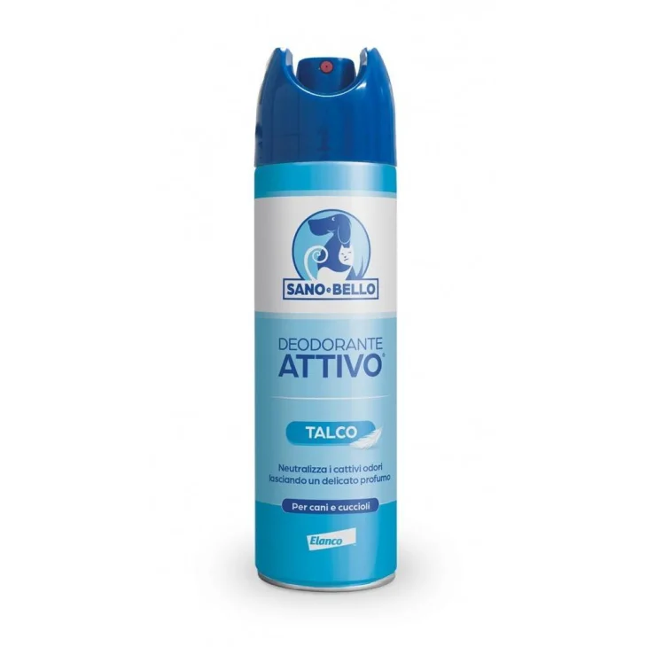Bayer Sano e Bello Deodorante Attivo al Talco per Cani e Cuccioli 250 ml