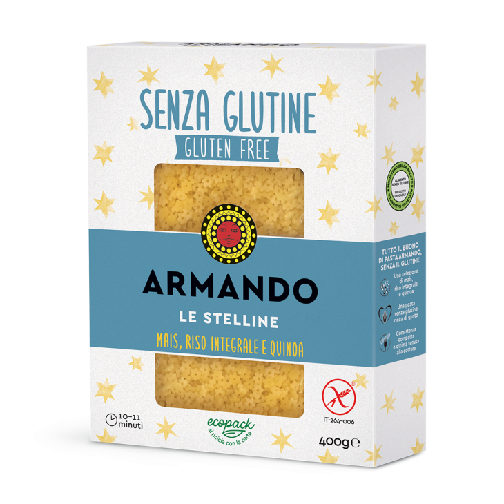 Armando le Stelline Pasta con Mais Riso Integrale e Quinoa Senza Glutine 400 g