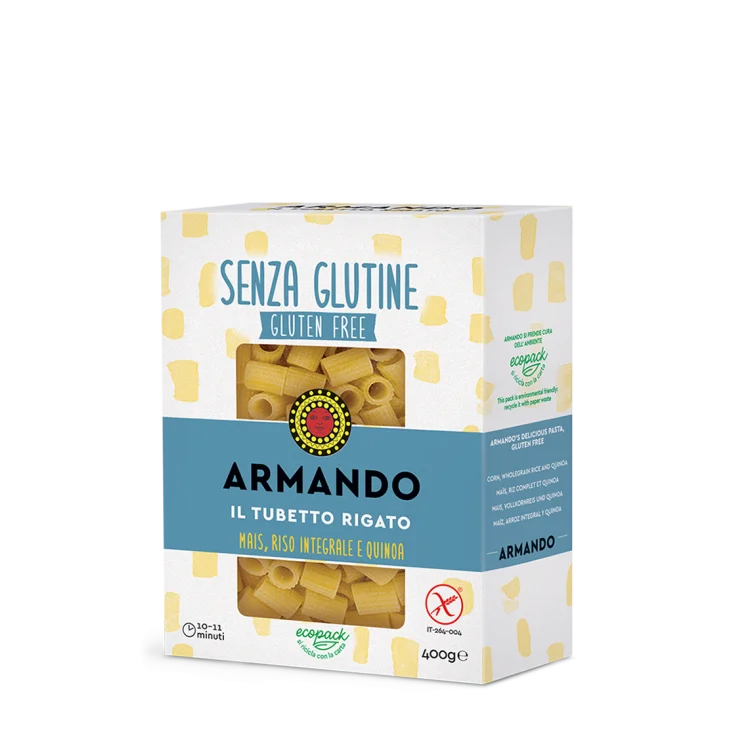 Armando il Tubetto Rigato con Mais Riso Integrale e Quinoa 400 g