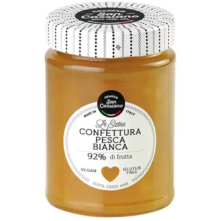 Cascina San Cassiano Confettura Extra di Pesca Bianca Senza Glutine 340 g