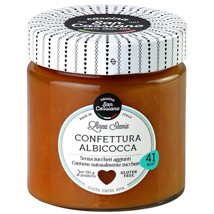 Cascina San Cassiano Confettura di Albicocche con Stevia Senza Glutine 200 g