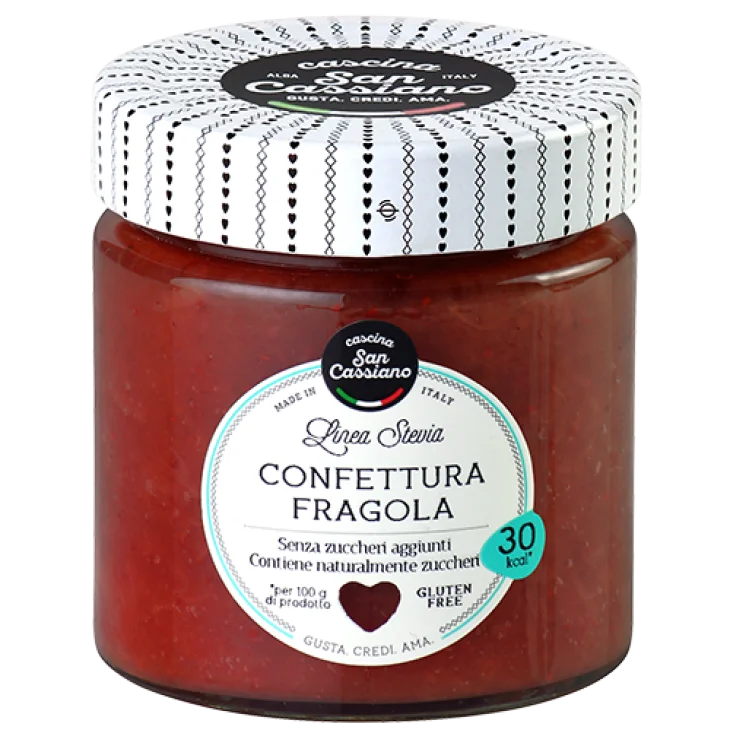 Cascina San Cassiano Confettura di Fragola con Stevia Senza Glutine 200 g