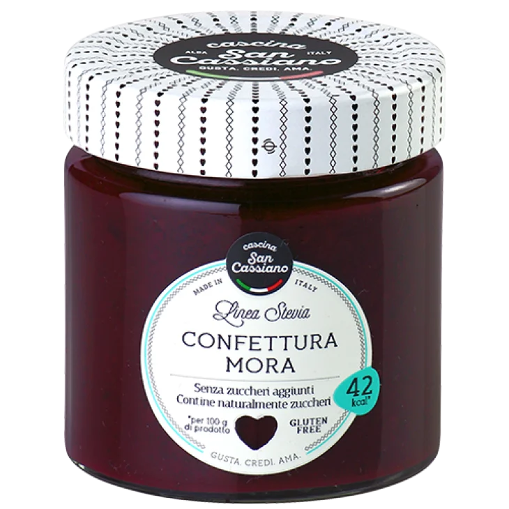 Cascina San Cassiano Confettura di Mora con Stevia Senza Glutine 200 g