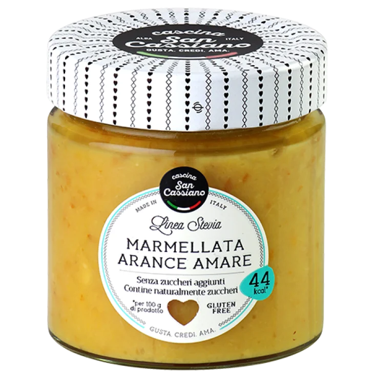 Cascina San Cassiano Marmellata di Arance Amare con Stevia Senza Glutine 200 g