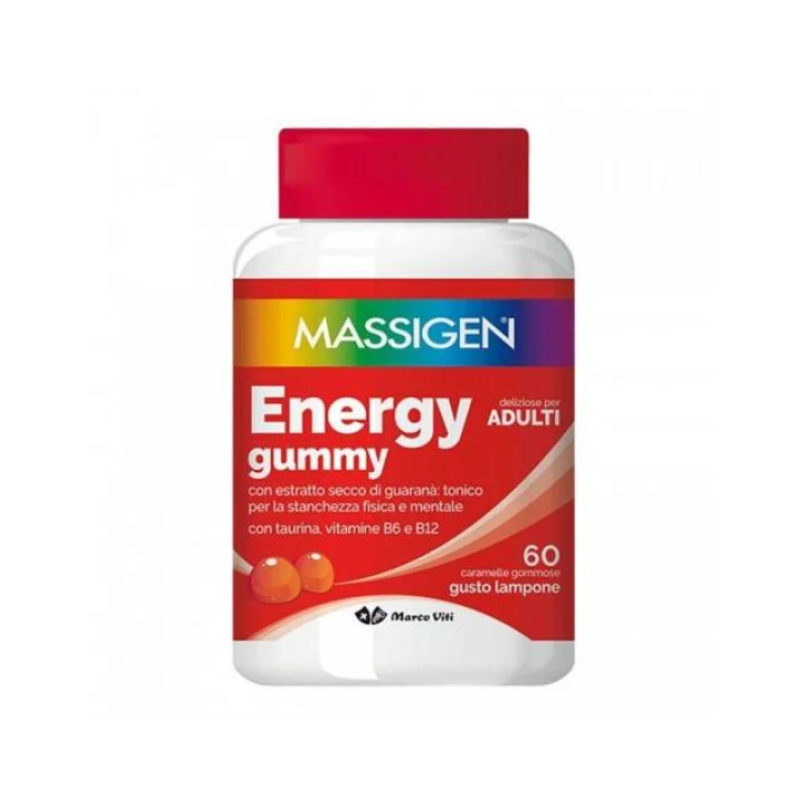 Massigen Energy Gummy Integratore per Stanchezza Fisica e Mentale 60 caramelle
