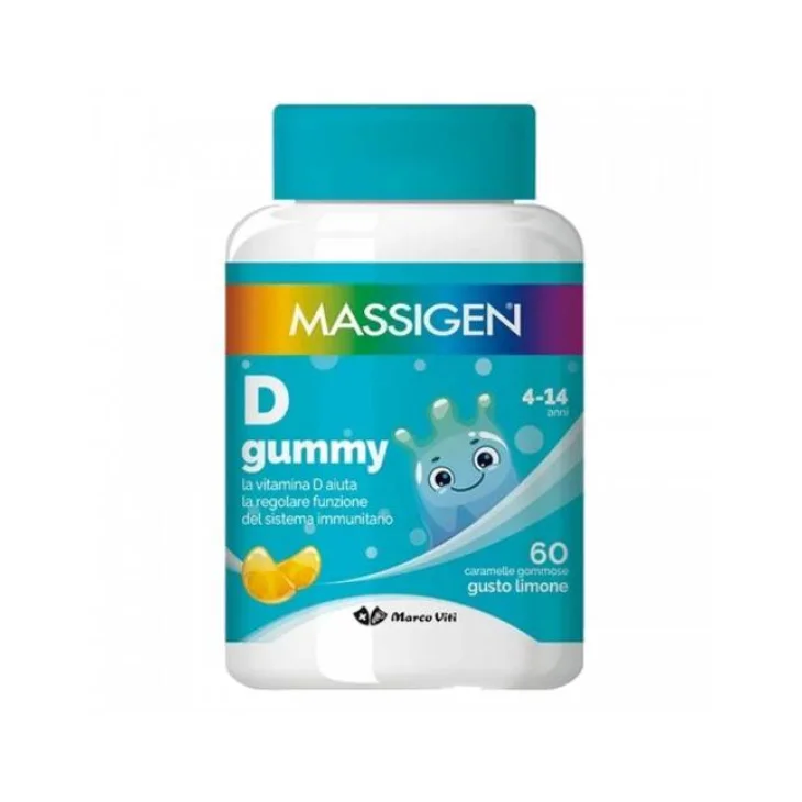 Massigen D Gummy Integratore di Vitamina D per Bambini 60 caramelle