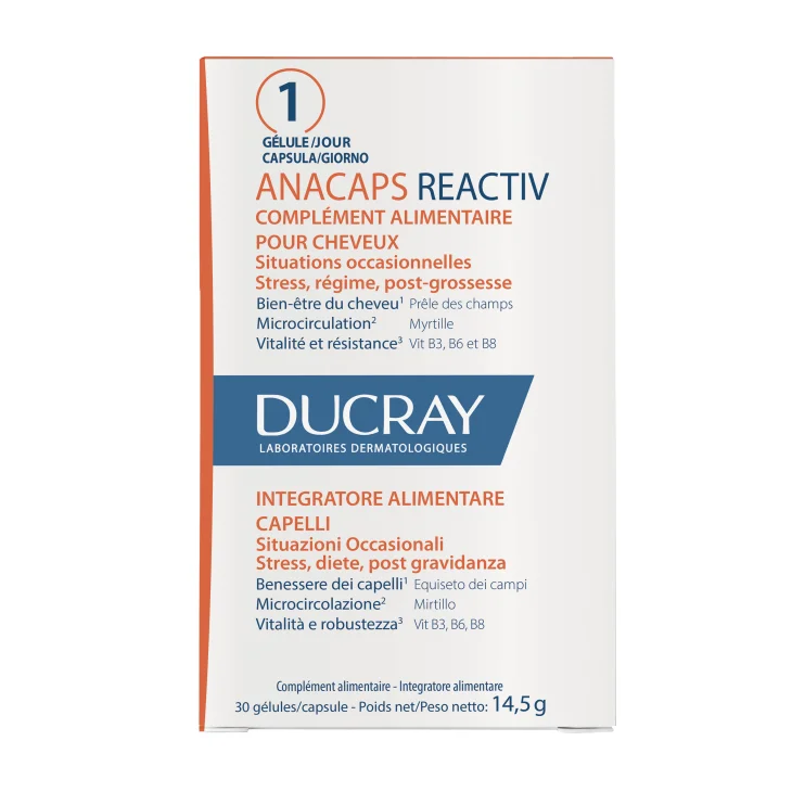 Ducray Anacaps Reactive Integratore Anticaduta Occasionale dei Capelli 30 capsule