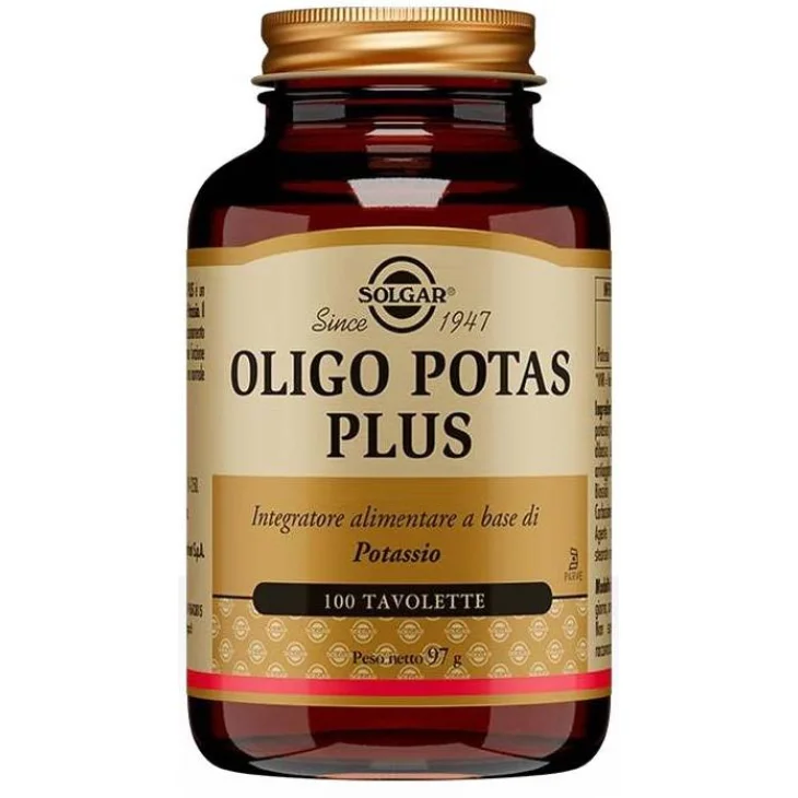 Solgar Oligo Potas Plus Integratore di Potassio 100 tavolette