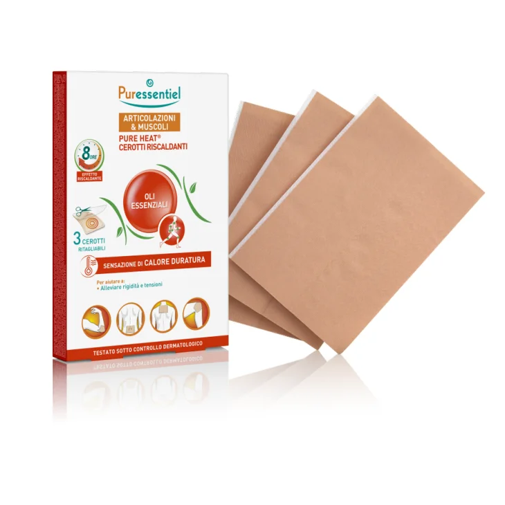 Puressentiel Pure Heat Cerotti Riscaldanti per Articolazioni e Muscoli 3 Pezzi