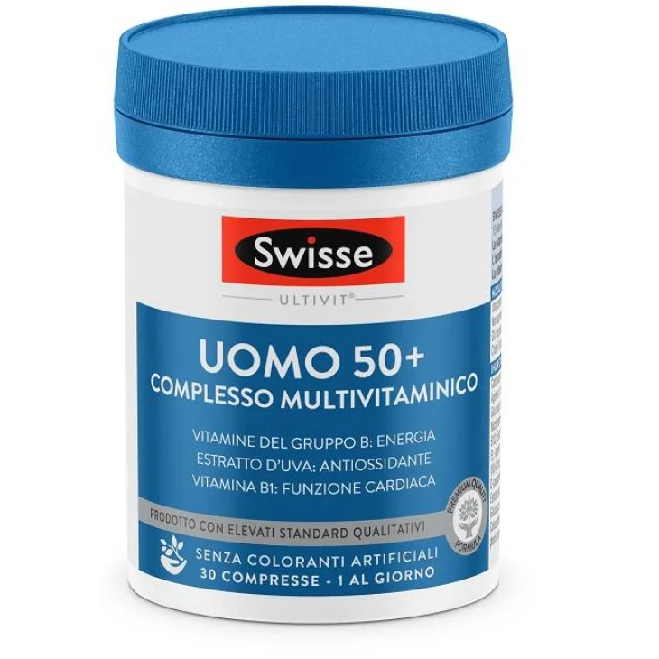 Swisse Multivitaminico Uomo 50+ Integratore per il Benessere dell'Uomo 30 compresse