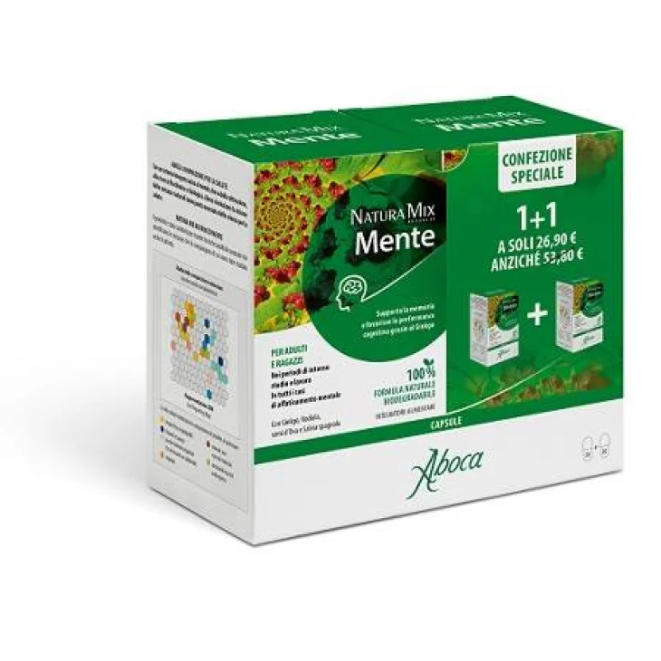 Aboca Natura Mix Advanced Integratore Alimentare per Mente 100 compresse