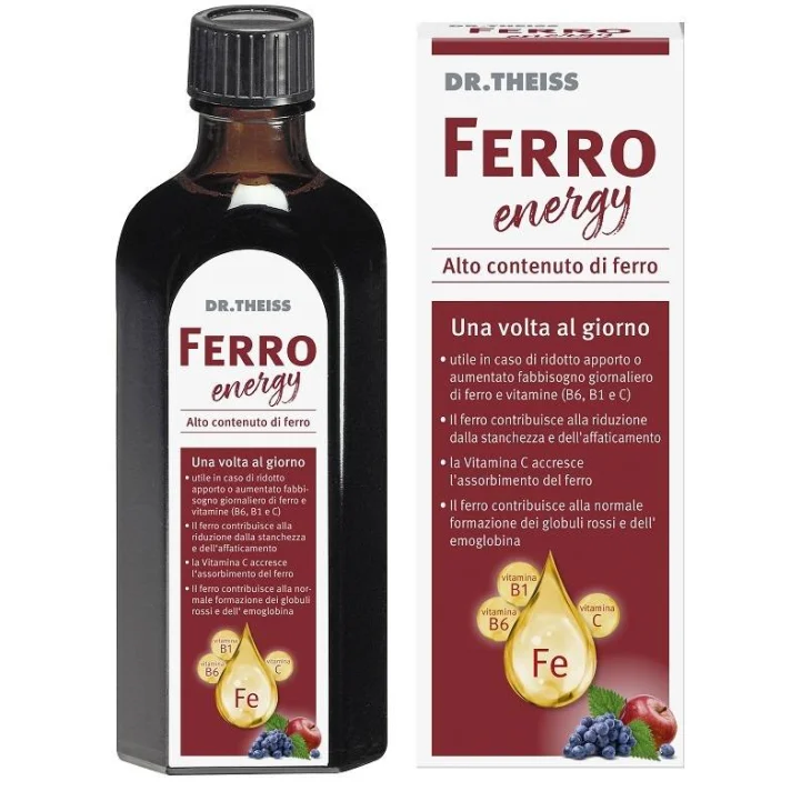 Dr Theiss Ferro Energy Integratore ad Alto Contenuto di Ferro con Vitamine 250 ml