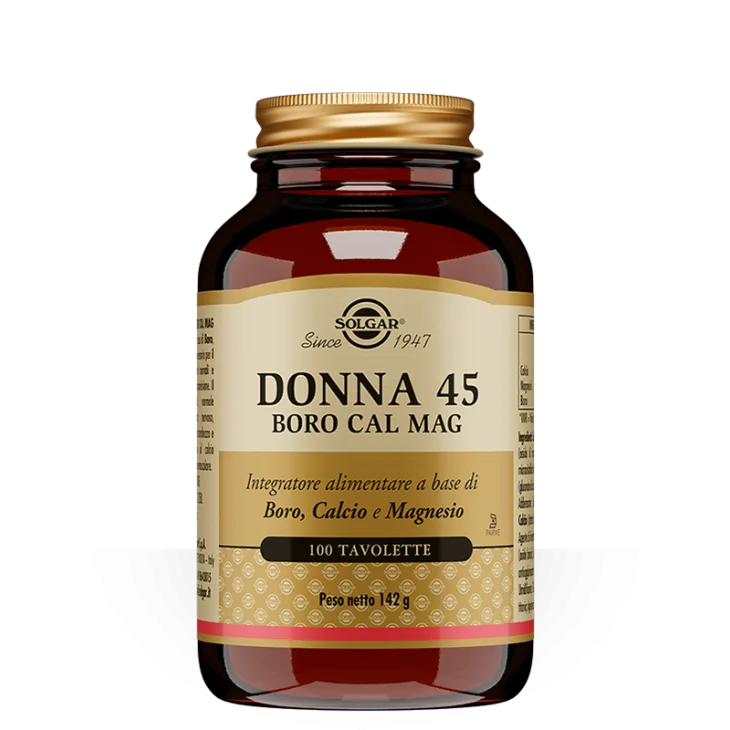 Solgar Donna 45 Boro Cal Mag Integratore per la Donna 100 tavolette