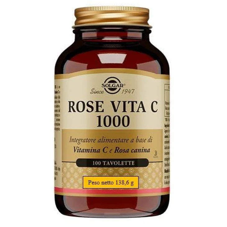 Solgar Rose Vita C 1000 Integratore per il Sistema Immunitario 100 tavolette