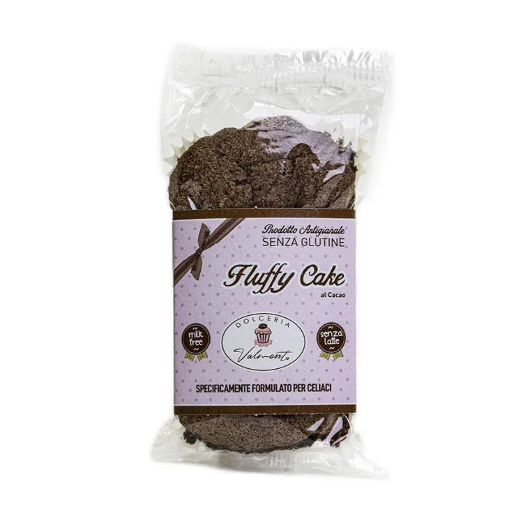 Dolceria Valmont Fluffy Cake al Cacao Dolce Senza Glutine Duo 2 pezzi da 45 g