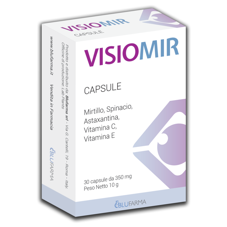 Visiomir Mirtillo Spinacio e Vitamine Integratore per il Benessere Visivo 30 capsule