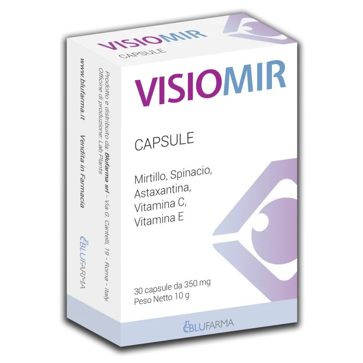 Visiomir Mirtillo Spinacio e Vitamine Integratore per il Benessere Visivo 30 capsule