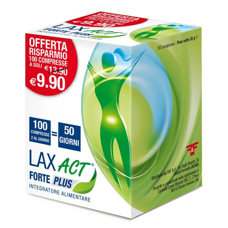 Linea Act Lax Act Forte Plus Integratore per il Benessere dell'Intestino 100 compresse