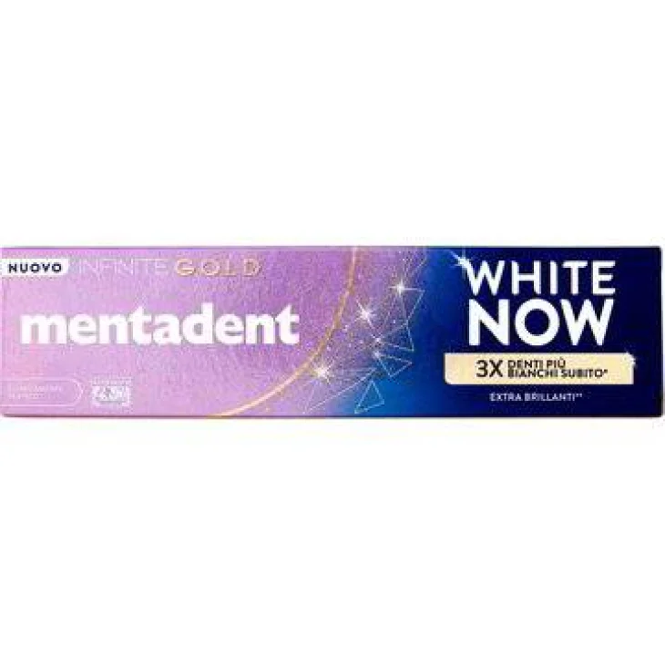 Mentadent White Now Infinite Gold Dentifricio Sbiancante 75 ml
