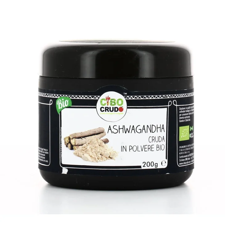 Cibo Crudo Ashwagandha Cruda in Polvere Bio Powder Raw Organic 200 g