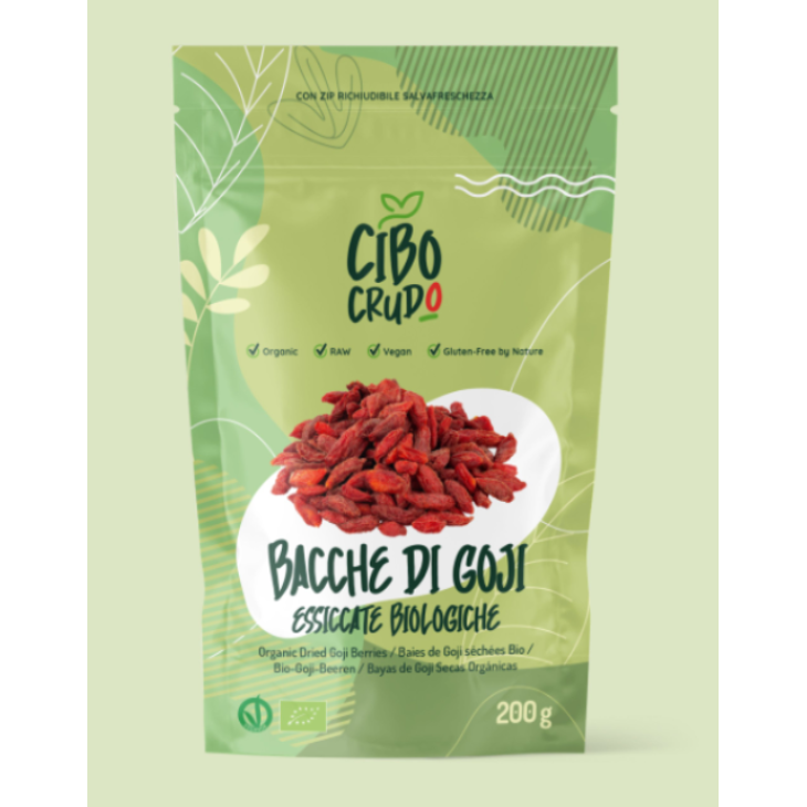 Cibo Crudo Bacche di Goji Disidratate Crude Premium Quality Bio 200 g