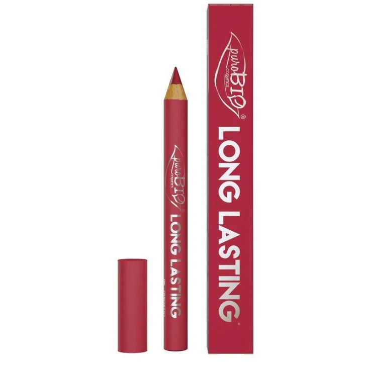 Purobio Cosmetics Matitone Rossetto Long Lasting 014L Colore Rosso Fragola