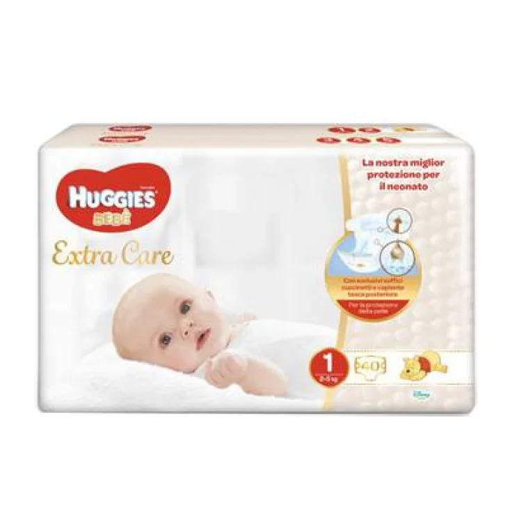 Huggies Extra Care Taglia 1 Pannolino grande per neonati 40 pezzi