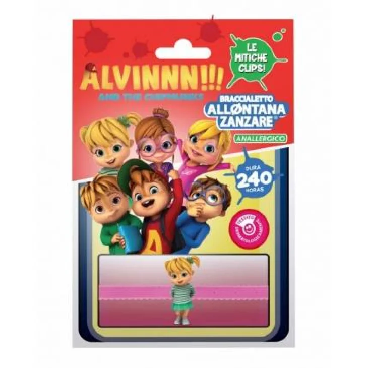 Bracciale Allontana Zanzare Anallergico  per Bambini Alvin & Chipmunks
