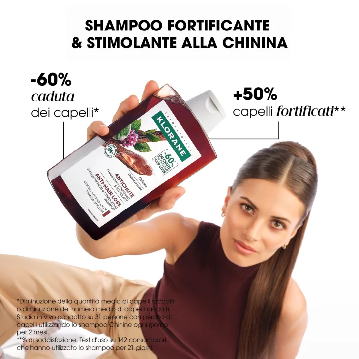 Klorane Shampoo Fortificante & Stimolante alla Chinina Stimola la crescita dei capelli 200ml