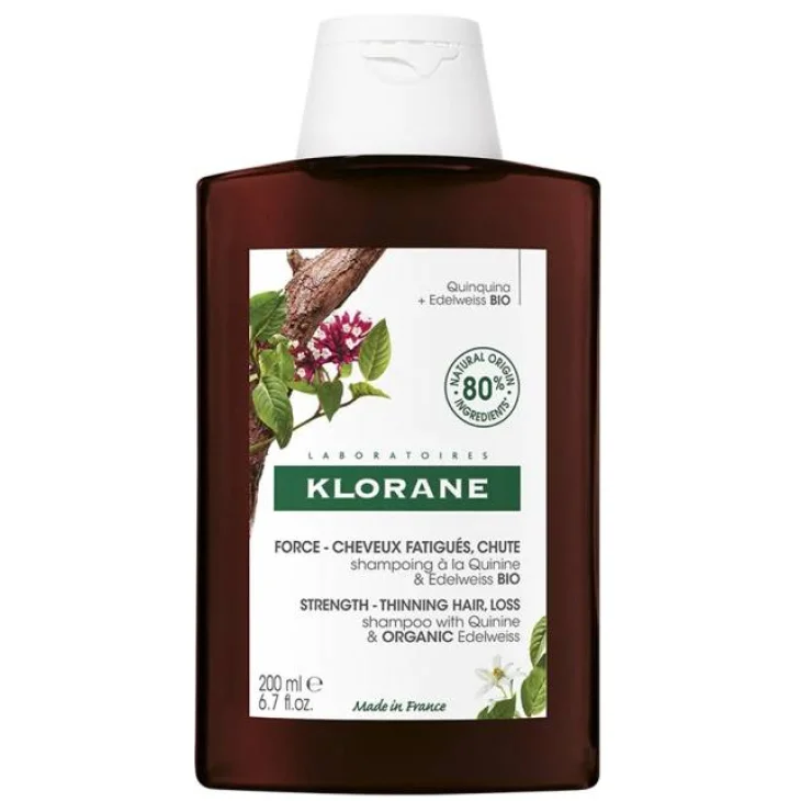 Klorane Shampoo alla Chinina-Stella Alpina Bio Rinforzante 200 ml