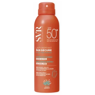 SVR Sun Secure Lait Crepitant SPF50+ Protezione Solare per Adulti e Bambini 200 ml