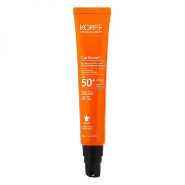 Korff Sun Secret Fluid Lotion Protective Anti Age SPF50+ Solare Corpo Protettivo e Antirughe 100 ml