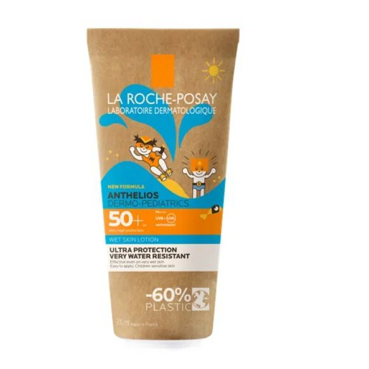 La Roche Posay Anthelios Dermo-Pediatrics Gel Pelle Bagnata Protezione Solare Bambino 50+ 200 ml Paperpack