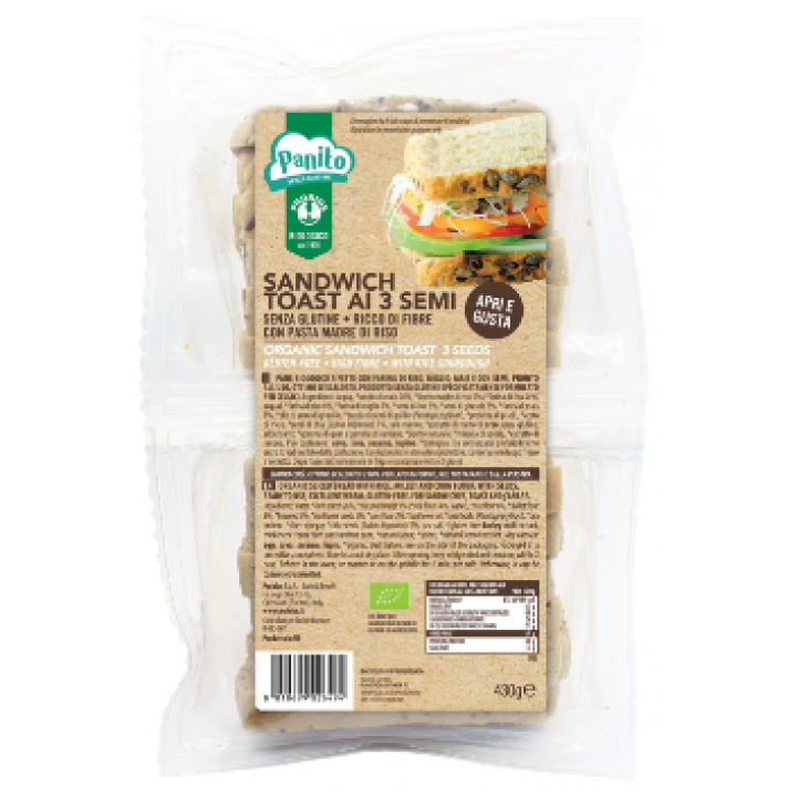 Probios Pane Sandwich Toast ai 3 Semi Senza Glutine 430 grammi